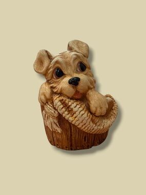 2 for $20 - Adorable Puppy Stoneware Woodlanders Figurine